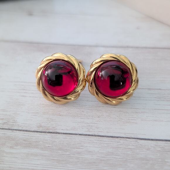 Vintage Kenneth Jay Lane Clip On Earrings K.J.L Interchangeable Earring Set - Picture 5 of 13